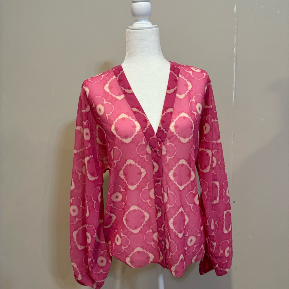 ALEXIS
Hansen V-neck Top In pink M worn once